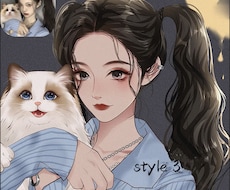 SNS映え✨ゆるかわおしゃれアイコン描きますます ポップで可愛いおしゃれ人物アイコン描きます