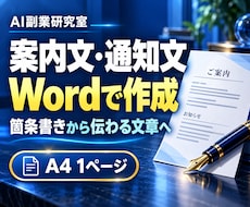 開催案内・お知らせ文をWordで作ります イメージ1