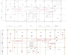 手書き図面をCADデータ化代行いたします イメージ1