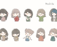 オリジナルのイラスト/アイコン描きます ふんわりしたイラストが好きな方へ(❁˙ ˘ ˙❁)