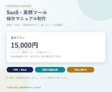 SaaS・業務ツールの操作マニュアルを作成します イメージ1