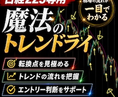 日経225専用の魔法のトレンドラインます トレンドフォロー系のインジケターです。