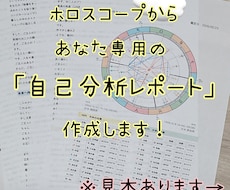 あなた専用の自己分析レポートを作成します 客観的なホロスコープデータからあなたの強みと本質を徹底分析！