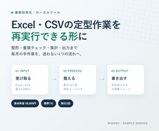 定型Excel・CSV作業を自動化します イメージ1