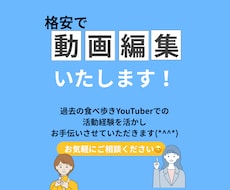 初心者のため格安で動画編集いたします イメージ1