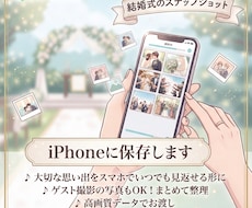 結婚式のスナップショットをiphoneに保存します DVD他、SDカード・USBも対応しています！