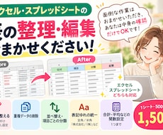 エクセルの表を見やすく整えます イメージ1