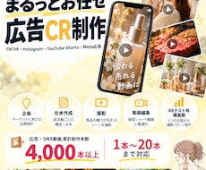 商品を送るだけ！CR制作を丸ごと対応致します 撮影・企画・編集までお任せ！最大20本のCRを作成致します
