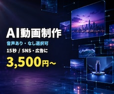 音声付きAI動画を高品質・スピード納品します イメージ1