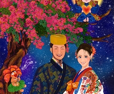沖縄紅型着用のウェルカムボード描きます イメージ1