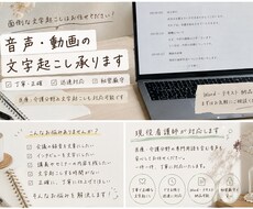 音声・動画の文字起こし承ります イメージ1