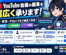 YouTube動画の編集を継続して担当します イメージ1