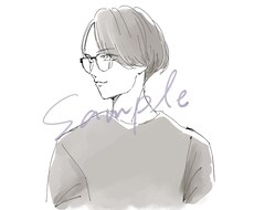 シンプルでお洒落な似顔絵　描きます イメージ1