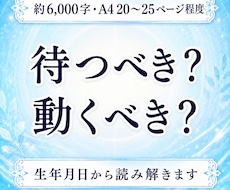 待つべき？動くべき？あの人の本音を読み解きます 圧倒的な情報量・約6,000字の鑑定書をPDFでお届けします