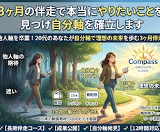 3ヶ月でやりたいことを見つけ自分軸を確立します イメージ1