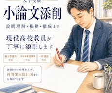 現役高校教員が本気で大学受験小論文を添削します イメージ1