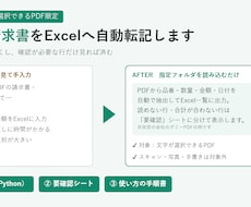 PDFの請求書をExcelへ自動転記します イメージ1