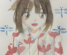 水彩画キャライラストが描けます 画像のようなイラストはいかがですか？