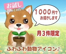 はじめての方へ・ふわふわ動物アイコンお描きします イメージ1