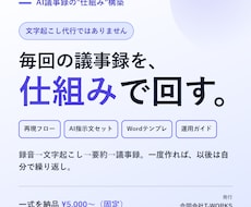 AI議事録の仕組みを設計・構築します イメージ1