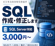 SQLの作成・修正・データ抽出をお手伝いします イメージ1