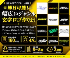 即日可能！幅広いジャンルの文字ロゴ作ります 国内外で経験がある現役デザイナーがロゴ制作します！