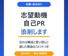 志望動機・自己PRを添削します イメージ1