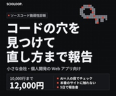 コードの脆弱性を調査し修正方法まで報告します イメージ1