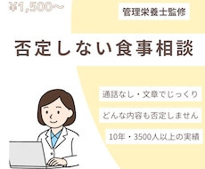 管理栄養士が否定せず食事を文章で確認します イメージ1