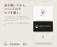 お店の想いを形にするロゴを3案から作ります イメージ1