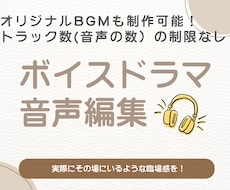 ボイスドラマの音声編集をします 実際にその場にいるような臨場感を！