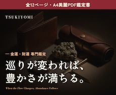 金運・財運を12PのPDF鑑定書で鑑定します イメージ1