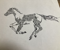 トライバル柄動物のイラスト描きます イメージ1
