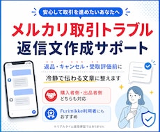 メルカリトラブルの文章作成・対応整理サポートします 【購入・販売対応】取引時の不安をサポートします（文章作成等）