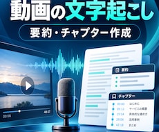 動画の文字起こし・チャプターを作成します イメージ1