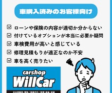 プロが車を購入後の保険やローンの料金を見直します イメージ1
