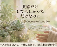 アドバイス一切なし　ただ共感するだけの話を聴きます イメージ1