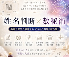 姓名判断×数秘術であなたの才能と人生を読み解きます イメージ1