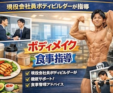 ボディメイク食事・トレーニングサポート致します イメージ1