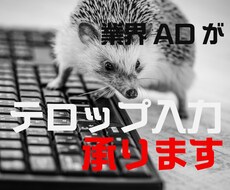 テレビ業界の端くれADが、テロップ入力頑張ります イメージ1
