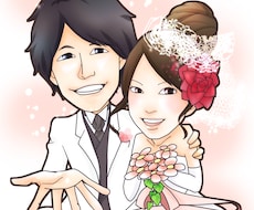 結婚式の似顔ウェルカムボードを描きます イメージ1