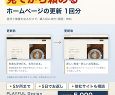 ホームページの更新を1回分お受けします イメージ1