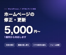 WordPressやHPの修正・更新を代行します イメージ1