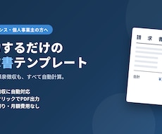 源泉徴収対応 入力のみの請求書テンプレート出します 項目を入れるだけ。消費税も源泉徴収も自動計算なテンプレート