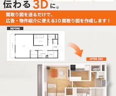 平面の間取り図を見やすい3Dにします イメージ1