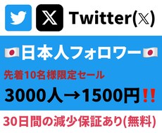Twitterの日本人フォロワーを増やします 【先着10名様限定】採算度外視の特別価格です！