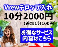 Vrewでテロップ入れを『丁寧』に行います イメージ1