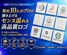 ドリームチーム10名で高品質ロゴ10案を提案します 2～3案では不安な方向け！選べないレベルの10案をあなたへ！