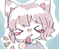 ゆるいタッチの可愛いアイコンを一発がきします
