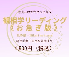 観相学的リーディング《お急ぎ版》※ます イメージ1